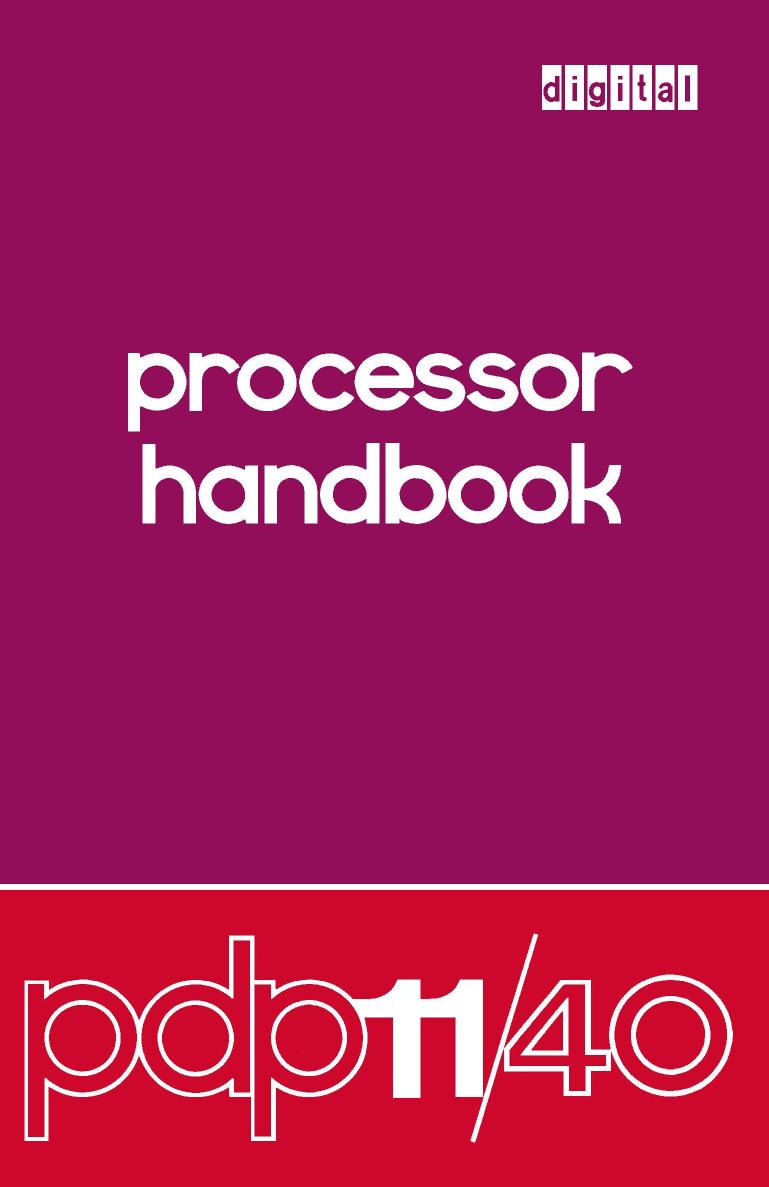 pdp11-40 Processor Handbook
